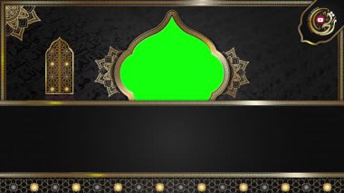 animasyon lüks Arap arkaplanı, Müslüman tasarım video duvar kağıdı, altın mandala süslemesi pürüzsüz, krom yeşil ekran animasyonu