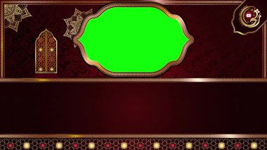 animasyon lüks Arap arkaplanı, Müslüman tasarım video duvar kağıdı, altın mandala süslemesi pürüzsüz, krom yeşil ekran animasyonu