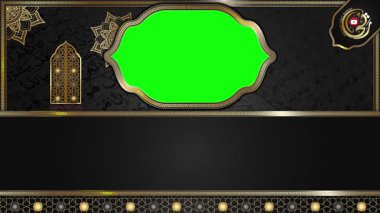 animasyon lüks Arap arkaplanı, Müslüman tasarım video duvar kağıdı, altın mandala süslemesi pürüzsüz, krom yeşil ekran animasyonu