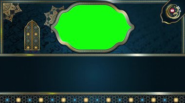 animasyon lüks Arap arkaplanı, Müslüman tasarım video duvar kağıdı, altın mandala süslemesi pürüzsüz, krom yeşil ekran animasyonu