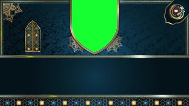 animasyon lüks Arap arkaplanı, Müslüman tasarım video duvar kağıdı, altın mandala süslemesi pürüzsüz, krom yeşil ekran animasyonu