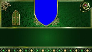 animasyon lüks Arap arkaplanı, Müslüman tasarım video duvar kağıdı, altın mandala süslemesi pürüzsüz, krom yeşil ekran animasyonu