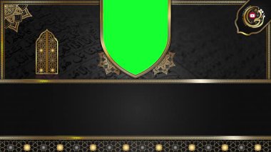 animasyon lüks Arap arkaplanı, Müslüman tasarım video duvar kağıdı, altın mandala süslemesi pürüzsüz, krom yeşil ekran animasyonu