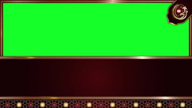 animasyon lüks Arap arkaplanı, Müslüman tasarım video duvar kağıdı, altın mandala süslemesi pürüzsüz, krom yeşil ekran animasyonu