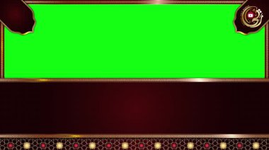 animasyon lüks Arap arkaplanı, Müslüman tasarım video duvar kağıdı, altın mandala süslemesi pürüzsüz, krom yeşil ekran animasyonu