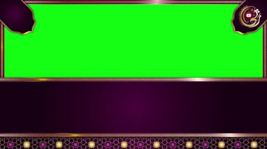 animasyon lüks Arap arkaplanı, Müslüman tasarım video duvar kağıdı, altın mandala süslemesi pürüzsüz, krom yeşil ekran animasyonu