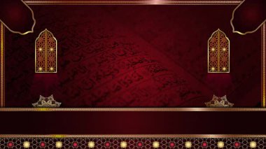 animasyon lüks Arap arkaplanı, Müslüman tasarım video duvar kağıdı, altın mandala süslemesi pürüzsüz, krom yeşil ekran animasyonu