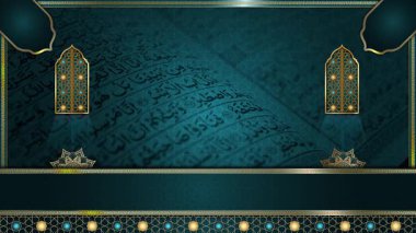 animasyon lüks Arap arkaplanı, Müslüman tasarım video duvar kağıdı, altın mandala süslemesi pürüzsüz, krom yeşil ekran animasyonu