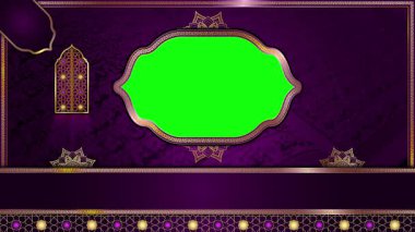 animasyon lüks Arap arkaplanı, Müslüman tasarım video duvar kağıdı, altın mandala süslemesi pürüzsüz, krom yeşil ekran animasyonu