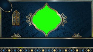 animasyon lüks Arap arkaplanı, Müslüman tasarım video duvar kağıdı, altın mandala süslemesi pürüzsüz, krom yeşil ekran animasyonu