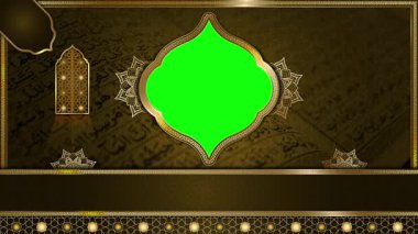 animasyon lüks Arap arkaplanı, Müslüman tasarım video duvar kağıdı, altın mandala süslemesi pürüzsüz, krom yeşil ekran animasyonu