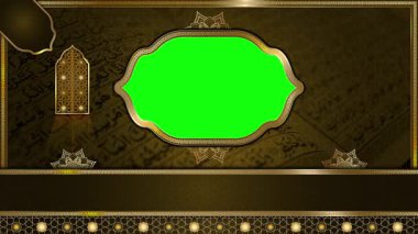 animasyon lüks Arap arkaplanı, Müslüman tasarım video duvar kağıdı, altın mandala süslemesi pürüzsüz, krom yeşil ekran animasyonu