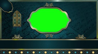 animasyon lüks Arap arkaplanı, Müslüman tasarım video duvar kağıdı, altın mandala süslemesi pürüzsüz, krom yeşil ekran animasyonu