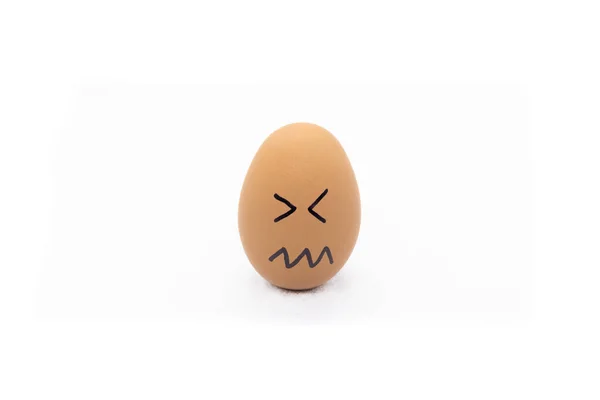 Хвилююче Яйце Білому Тлі — стокове фото