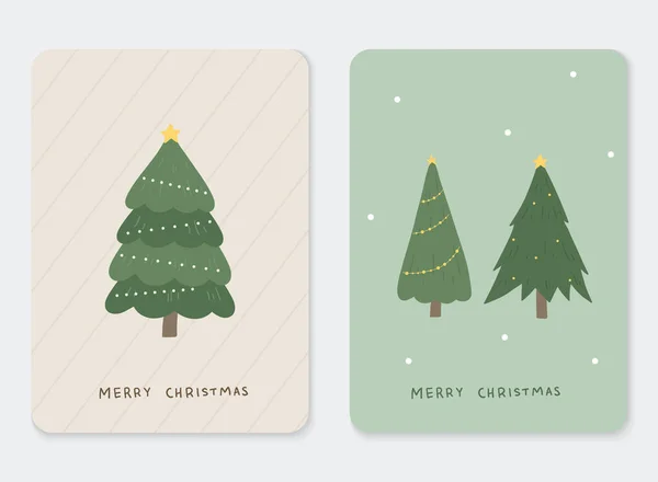 Ilustração Desenhada Mão Dos Elementos Cartão Natal — Vetor de Stock