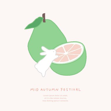 Sonbahar ortasında tavşan ve pomelo eşliğinde yapılan bir festival..