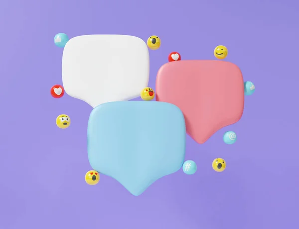 Bubble Chat Symbol Oder Kommentar Mit Mobilen Sozialen Medien Online — Stockfoto