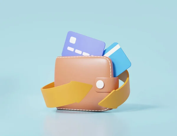 Minimales Cashback Portmonee Icon Konzept Pfeil Förderung Moyney Rückerstattung Debit — Stockfoto