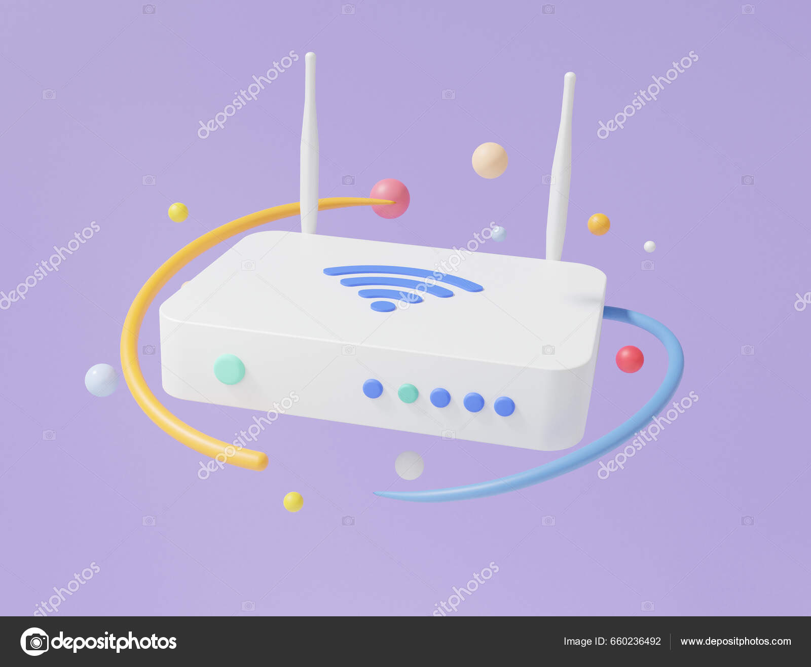Icono Internet Router Wifi Flotando Sobre Fondo Púrpura Módem Inalámbrico:  fotografía de stock © Nonneon #660236492 | Depositphotos