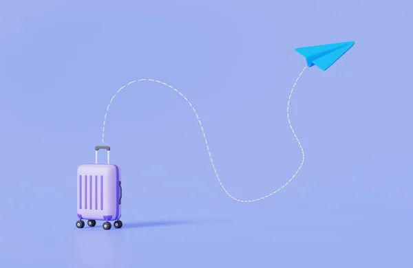 게이지 휴가용 루트파란 비행기 가방은 귀엽고 리더십 창의적 — 스톡 사진