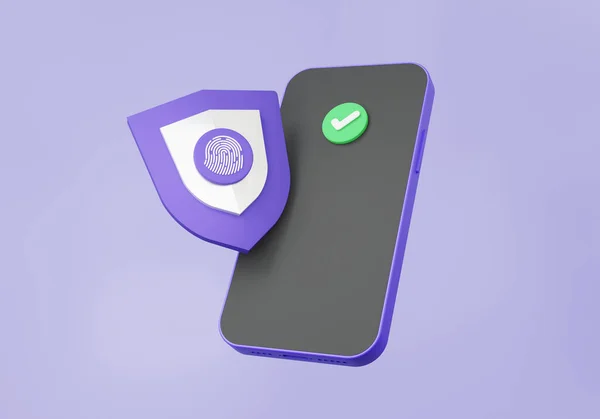 Fingerprint Login Benutzername Passwort Auf Dem Mobiltelefon Touch Unlock App — Stockfoto