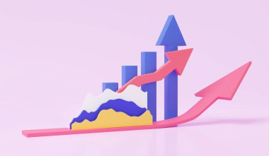 Analiz veri bilimi izometrik finans grafikleri, iş istatistikleri geliştirme eğitiminin gelecekteki konsepte uygulanmasını öngörüyor. Büyüme hedefi danışmanlık planı. 3d resimleme