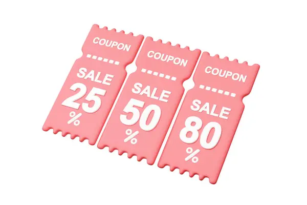 Special Discount Coupons Tag Promotion Sale Percentage Marketing Profitable Online — Stock Photo, Image