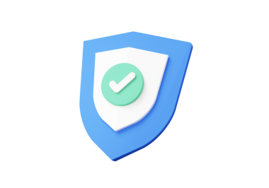 Mavi koruma kalkanı simgesi ve güvenlik, özel veri sistemi koruması, izole edilmiş arka planda kişisel mahremiyet işaretleri. 3D tasvir. çizgi film asgari