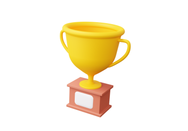 İzole edilmiş arka planda 3 boyutlu kupa simgesi. Tatlı yumuşak. Birinci şampiyon konsepti. 3 boyutlu resimleme. en küçük çizgi film biçimi