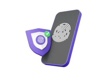 Cep telefonundaki parmak izi kullanıcı adı parolası. Kimlik konseptini doğrulayan uygulamayı aç. Kişisel mahremiyet, teknoloji siber güvenlik koruması, güvenli kimlik. 3d oluşturma