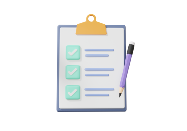 Pano kağıdındaki kontrol listesi. İzole edilmiş arkaplanda bilgi işi belgesi doğru işareti. En az sevimli çizgi film kadar yumuşak. 3d resimleme