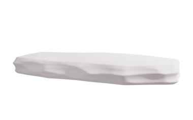 Bileşik kaidesel sahne ürünü sunumu taş beyazı ürün gösterimi kaya dokusu modelleme şekilleriyle izole edilmiş arka plan, minimal, kopyalama alanı. 3d resimleme