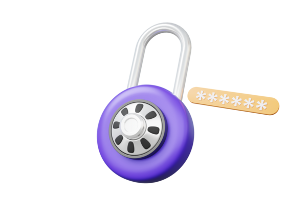 Kilit ikonunun kilidini aç. Hesap numarası kimlik gizliliği. Veri şifre korumasını aç. Siber güvenlik konsepti. 3d resimleme