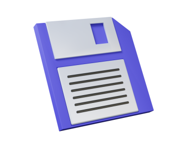 İzole edilmiş arkaplanda disk simgesi. çevrimiçi veri depolama teknolojisi dosyaları ve yedeklemeyi bilgisayara kaydet, disket belleği dijital, boşluğu kopyala. Çizgi film minimumu. 3d resimleme