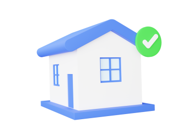 Ev denetlemesi finans desteği emlak sektörü yatırım konsepti. Tasarruf, bütçe fonu, 3D resimleme