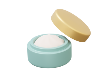 Makyaj kremi nemlendirici şeffaf arka planda izole edilmiş. Güzellik objesi ve moda konsepti. Cilt kozmetiği. 3d resimleme