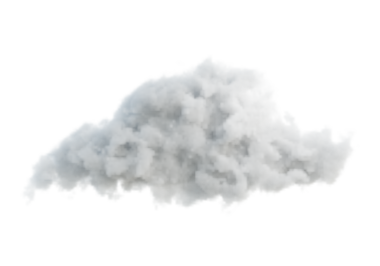 Şeffaf arkaplanda gerçekçi, izole bir bulut. Toplam bulutlu manzara. Meteoroloji atmosferi bulutlu. 3d resimleme