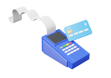 Pos terminal simgesi fatura fatura kredi kartı çevrimiçi ödemeler para transferi müşteri hizmetleri. şeffaf bir arkaplan. Asgari çizgi film tarzı elementler. 3 boyutlu görüntüleme. resimleme