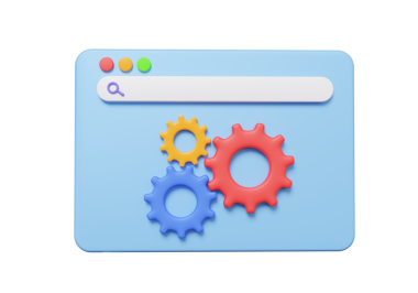 Kodlama dili yazılım geliştiricisi konsepti. Dişliler bakım ayarlama teknolojisi tarayıcı güncellemesi, sembol web UI-UX tasarım verileri. 3d resimleme