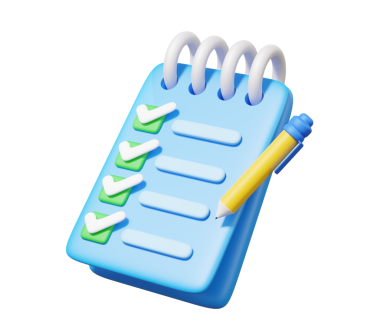 Pano kağıdındaki kontrol listesi doğru işaretleme formu. Tik onaylı bilgi işleri doküman kontrolü izole edilmiş arka planda seçim anket ofisini seçin. 3d resimleme