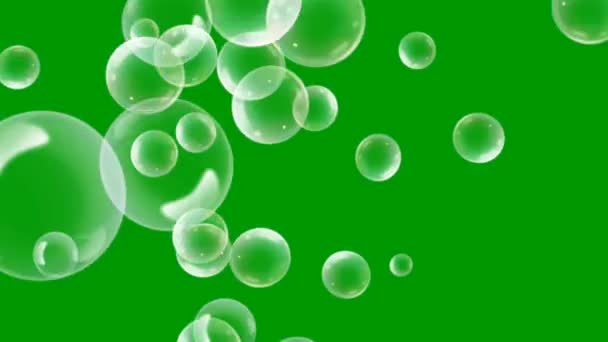 Bubble Green Screen Technologia Abstrakcyjna Nauka Inżynieria Sztucznainteligencja Płynna Pętla — Wideo stockowe
