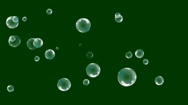 Зеленый Пузырь Абстрактные Технологии Наука Инженерия Искусственный Интеллект Видео Экрана — стоковое видео
