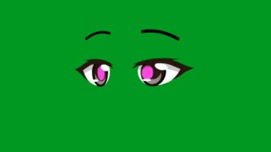 çizgi film Eyes yeşil ekran efektleri 4k, soyut teknoloji, bilim, mühendislik yapay zeka, Pürüzsüz döngü 4k video, 3D animasyon, Ultra Yüksek Tanımlama, 4k video