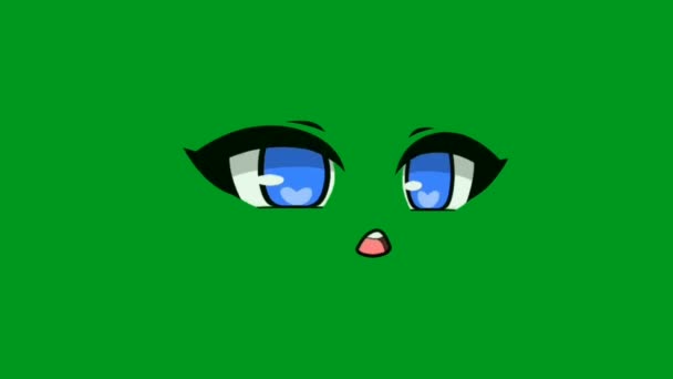 Cartoon Eyes Green Screen Effects Abstract Technology Science Engineering Artificialintelligence — Stock Video