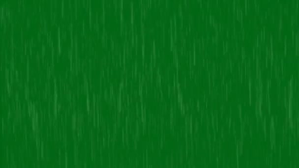 Deszcz Upadku Animacja Ultra High Definition Wideo Element Wideo Zielonym — Wideo stockowe