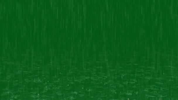 雨は3Dアニメーション 超高精細 4Kビデオグリーンスクリーンの背景のビデオ要素 超高精細 4Kビデオを落とします 緑色のスクリーンの背景に雨 4Kモーショングラフィックス 私は良い写真家です 私はあまりにも多くのアニメーションを持っています — ストック動画