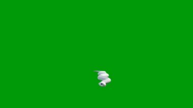Yılan animasyonu video yeşil ekran, 3D animasyon, Ultra Yüksek Çözünürlük, 4k video 