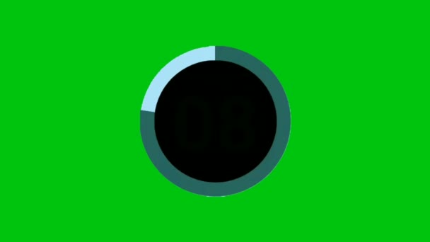 緑色のスクリーンの背景にあるビデオ要素 超高精細 緑色の背景の4Kビデオカウントダウン 4Kモーショングラフィックス — ストック動画