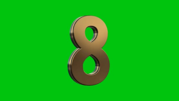 Video Element Green Screen Background Ultra High Definition Video Countdown — Stock Video