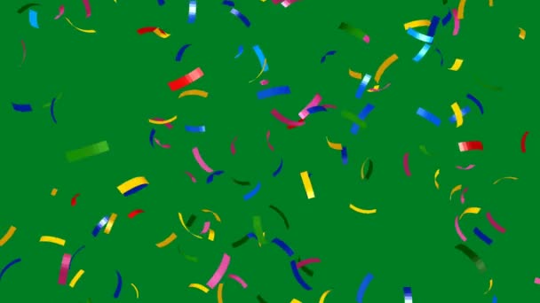 Confetti Pantalla Verde Tecnología Abstracta Ciencia Ingeniería Artificialintelligence Seamless Loop — Vídeos de Stock